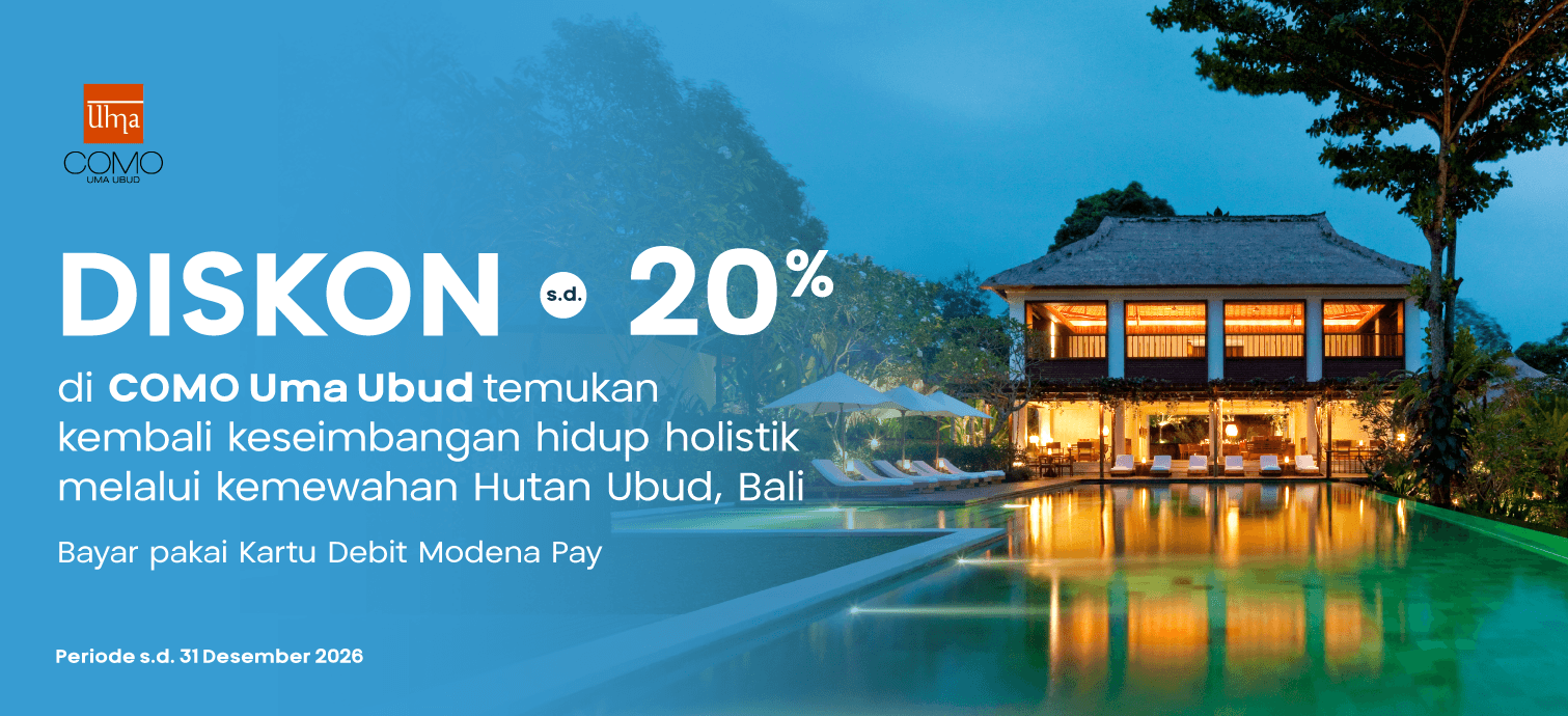 Diskon s.d. 20% di COMO Uma Ubud