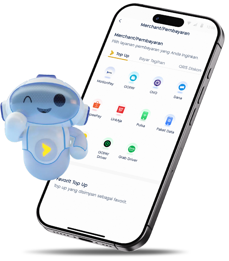 ilustrasi fitur MotionBank merchant & pembayaran mobile view